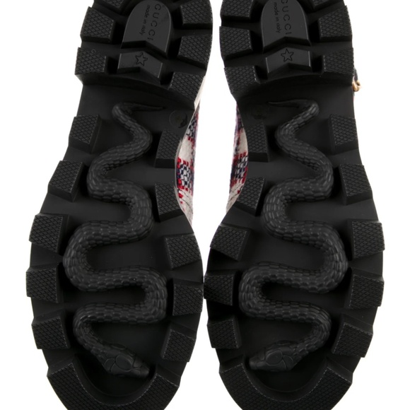 Gucci Plaid Combat Boots - Picture 3 of 11